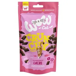 WOW Crunchy Snack Katzensnack 8 x 60 Gramm Lachs-Sparpaket