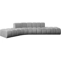 ECKSOFA modulares Sofa Solven-L1 - 380x174x70 cm Grau