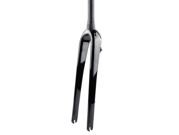 BSFHQS Starre Gabel Für Gravel Bikes 700C Rennräder Starrgabel QR Carbon Fahrrad Vordergabeln Scheibenbremsen Fahrrad Hartgabel 28,6mm Gerades/Konisches Rohr(Gloss Black,Tapered)