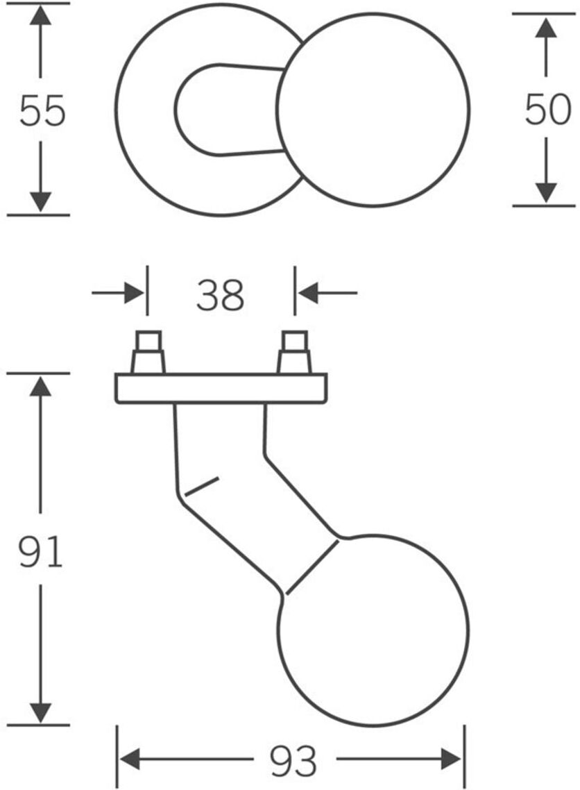 FSB PT-Türknopf, 0 23 0846, a.Ros.rd.Alu F1 (0 23 0846 03400 0105)