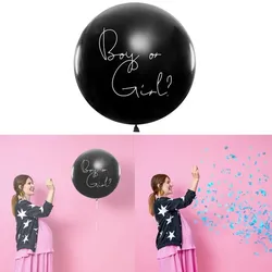 1 Riesenballon Boy or Girl Konfetti rosa