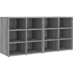 vidaXL Schuhregale 2 Stk. Grau Sonoma 52,5x30x50 cm