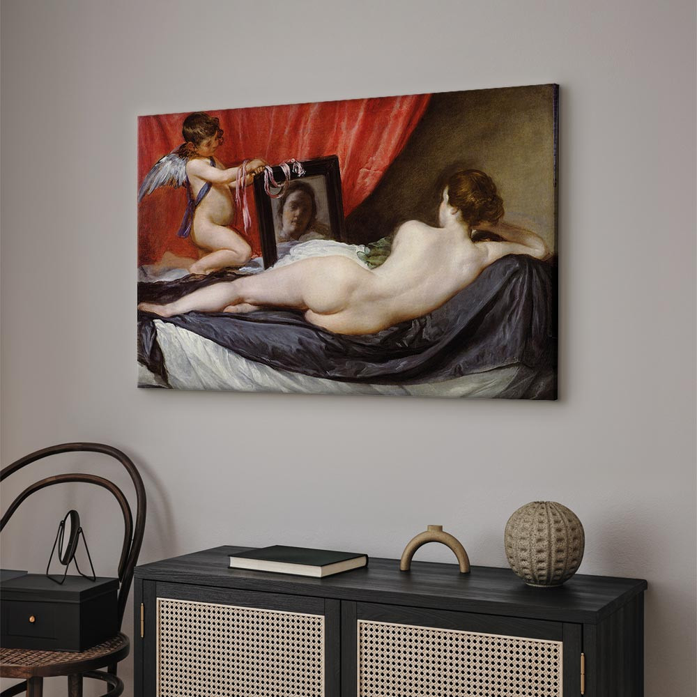 home24 Canvas afbeelding The Rokeby Venus, bruin/multicolor, 60 x 40 cm