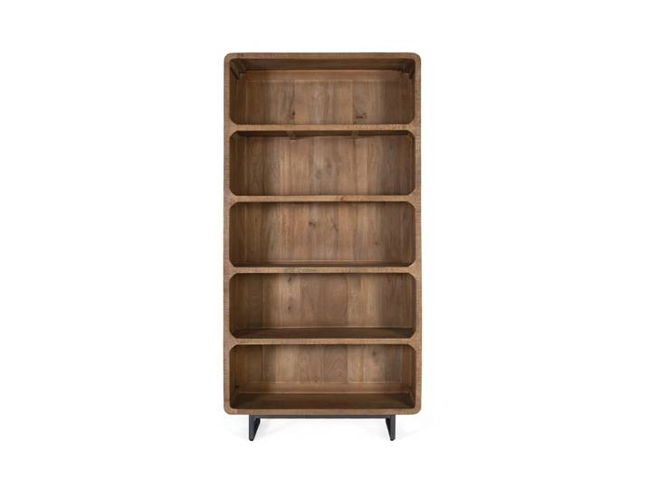 Bibliothèque en bois de manguier 100 cm style scandinave contemporain