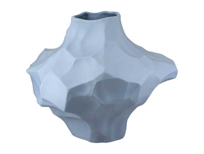 Tischvase GILDE Vase bauchig Olbia blau H. 20 cm , blau, B:23,5cm H:20cm T:19,5cm, Porzellan, Vasen, Tischvase