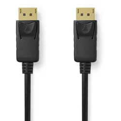 Nedis Displayport-Kabel | DisplayPort Stecker | DisplayPort - 8K@60Hz | Vernickelt | 3.00 m | Rund | PVC | Schwarz | Box
