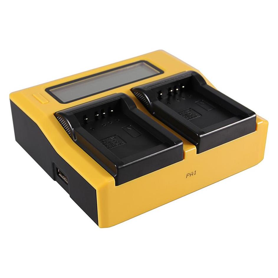 Patona Dual LCD USB Ladegerät f. Samsung SLB-0837B IA-BH130C IA-BH130LB Digimax i85 L74 wide (Kamera Akku Ladegerät) (34655200)