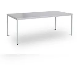 CEHA Besprechung- und Mehrzwecktisch 200 x 80 cm mit Gestell in lichtgrau und Dekor grau