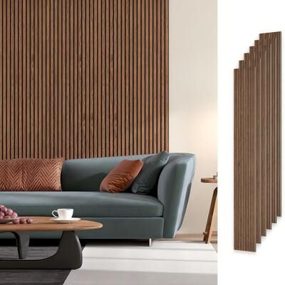 Yvanla Soundproof Wood Slat Panels Acoustic Wall and Ceiling Panels