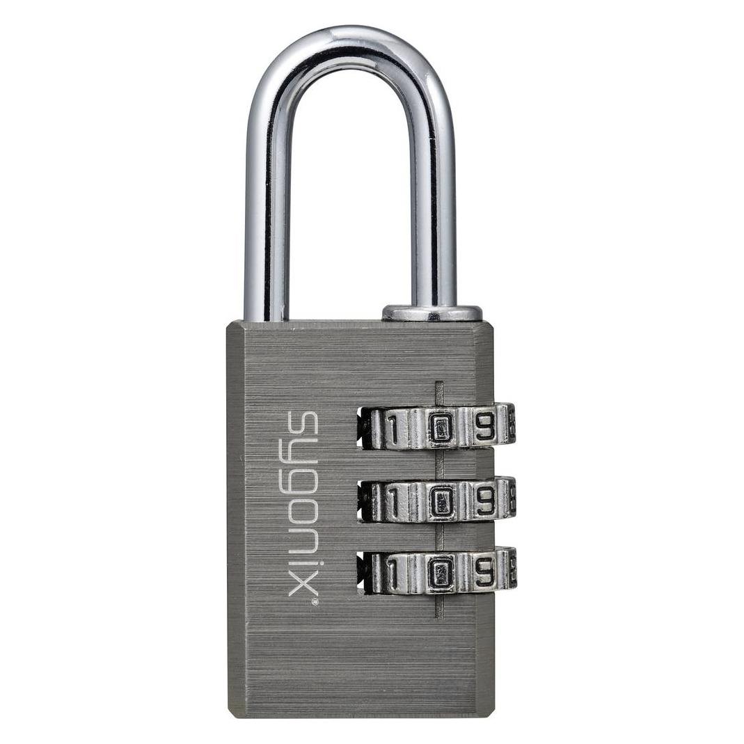 Sygonix SY-6932310 Vorhängeschloss 30 mm 3-Digit Titan-Grau Zahlenschloss (SY-6932310)