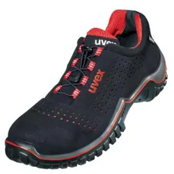 uvex motion style Sicherheitsschuh Halbschuhe S1, schwarz/rot schwarz/rot 40 - 6998840 - schwarz/rot