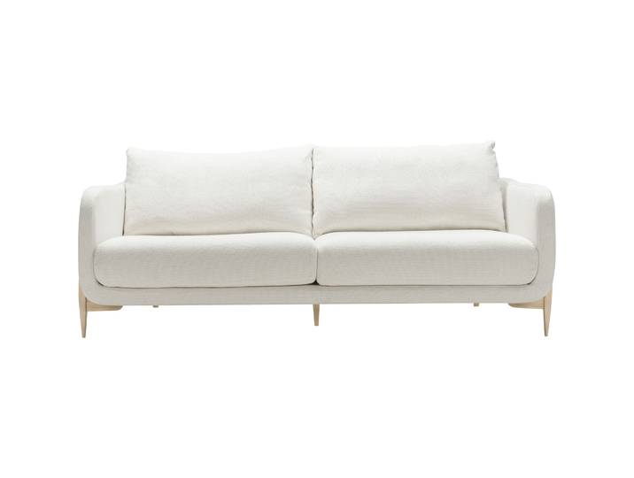 Sofa Leya Stoff, Eiche weiss, beige B 215 T 97 cm