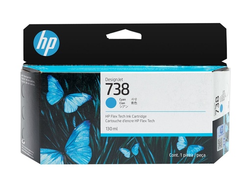 HP 738 - 130 ml - Cyan - original - DesignJet (498N5A)