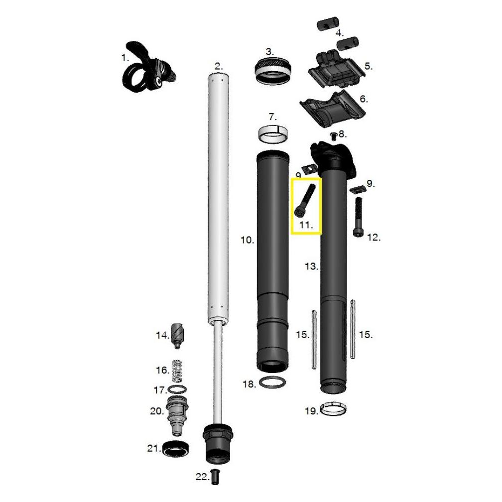 Crankbrothers Highline Screw Sattelschraube, hinten, M6x41mm, 5 Hex (40082199)