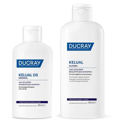 Ducray Kelual DS Original Anti-Schuppen Intensivpflege-Shampoo + Elution Ant 1 St Set