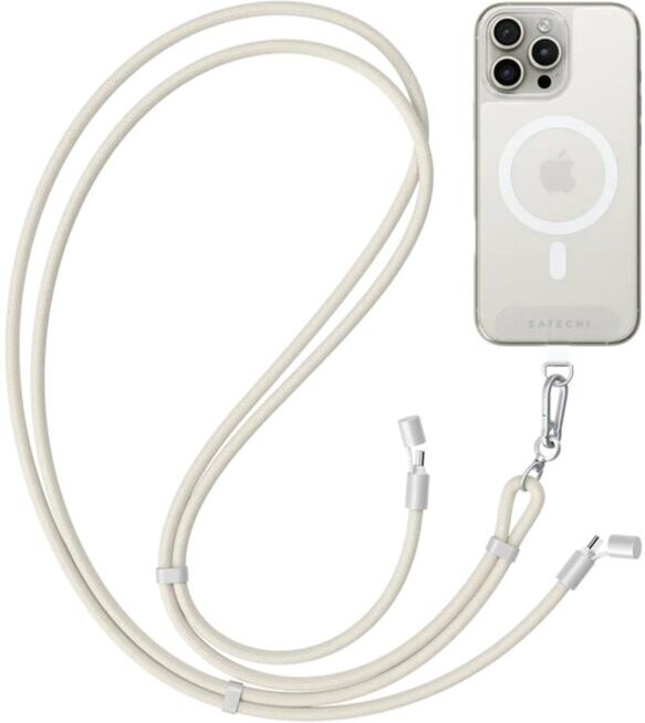 CABO USB-C + FITA SATECHI ONTHEGO CROSSBODY BEGE