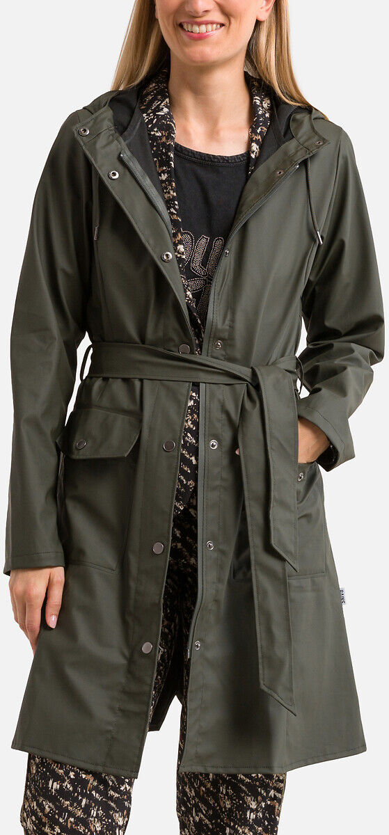 RAINS Trench long ceinturé zippé CURVE W JACKET