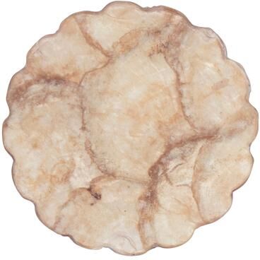 Saro Lifestyle "Scalloped Capiz Shell Coasters (Set of 4) - Natural Iridescent Drink Coasters for Coffee Tables, Bars & Entertaining, 4"""