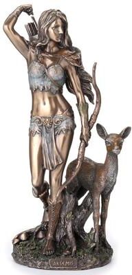 Unicorn Studio 9.84 in H Artemis Greek Goddess of the Hunt Figurine Poly Resin