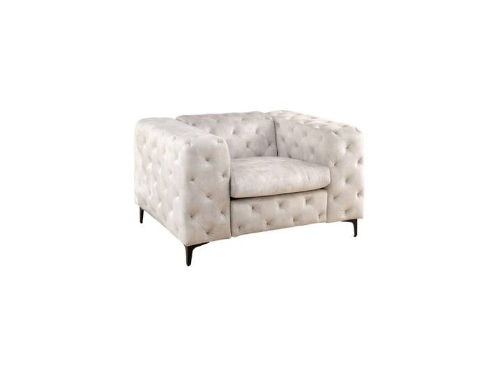 Designsessel „Modern Barock“ Samt Champagner Invicta Interiors