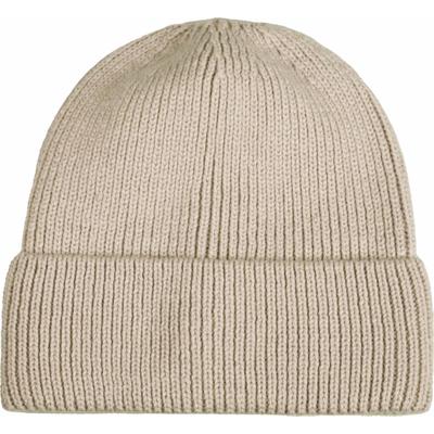 Beanie CAPELLI NEW YORK, Damen, beige (camel), Strick, Materialmix, unifarben, Mützen Beanie, Rippstrick, Wollanteil, wärmend