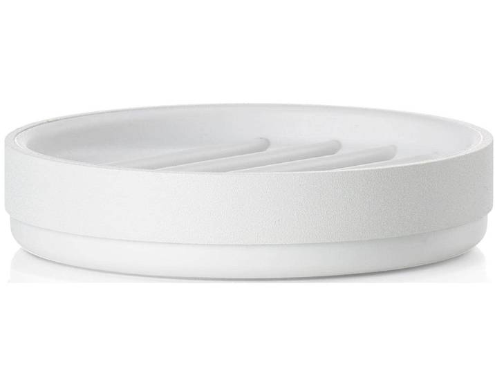 Seifenschale ZONE DENMARK Rim , weiss (weiß), Ø:10,8cm, Kunststoff, Seifenhalter, Seifenschale