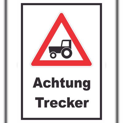 HB-Druck Achtung Trecker Schild A5 (148x210mm)