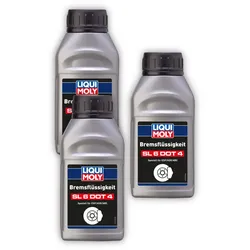 3x Bremsflüssigkeit LIQUI MOLY 21167 Bremsflüssigkeit SL6 DOT 4 Brake Fluid 500 ml