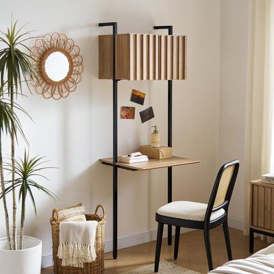 mopio Norwin 5-Tier Ladder Shelf, 3-Tier Ladder Shelf Cabinet & Ladder Desk Cabinet