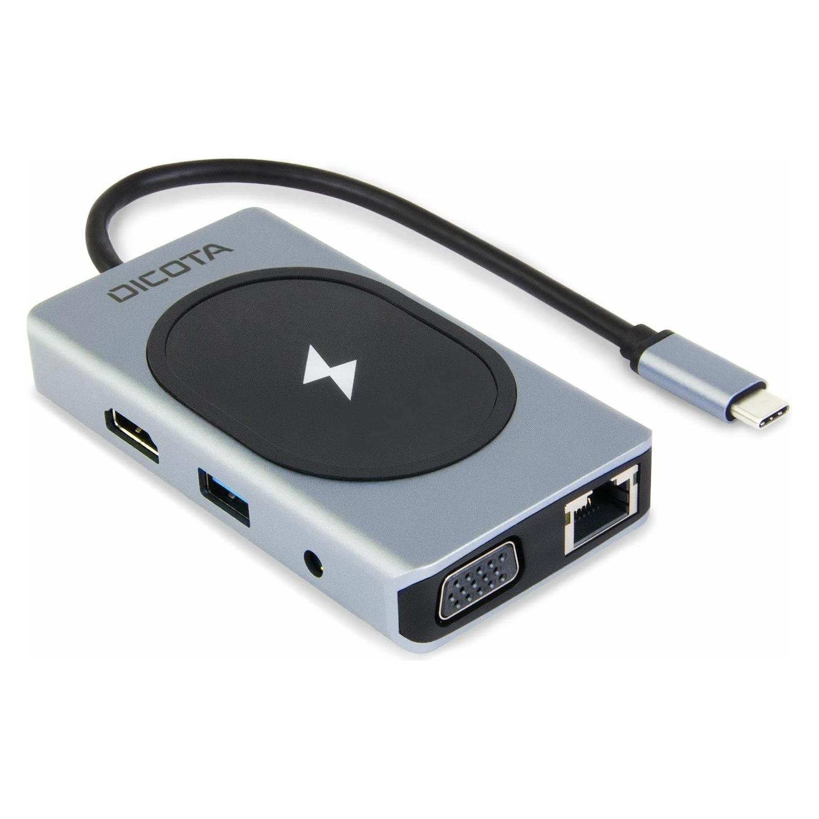 Dicota USB-C 10-in-1 Charging Hub 4K PD 100W silver (USB-C, 7 Ports) (D32059)