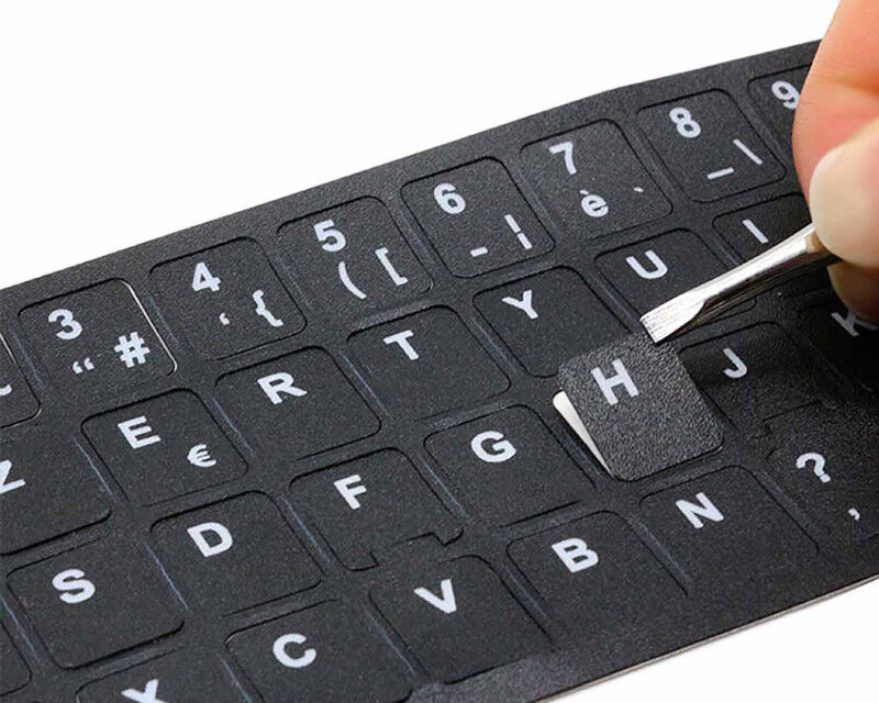 PEGATINE POUR CONVERTIR LE CLAVIER EN ESPAGNOL / CASTILLAN NOIR