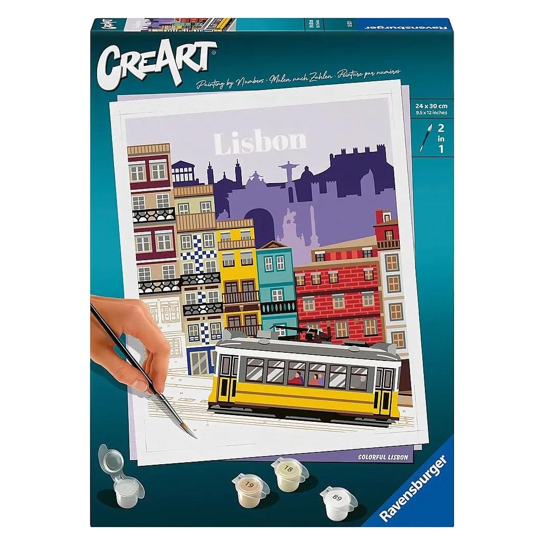 Ravensburger CreArt - Malen nach Zahlen 25522 - Farbenfrohes Lissabon - ab 12 Jahren (25522)