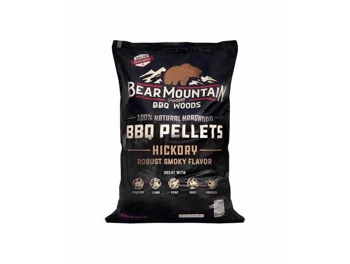 BearMountain Hickory 9 kg Pellets – Holzkohle/Briketts/Grill Anzünder – schwarz