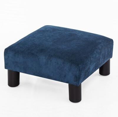Adeco Ottoman Upholstered Fabric Footrest Pet Steps Dog Stair Stool