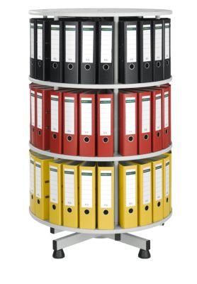 3 Etagen Ordner-Drehsäule, ohne Ordner, H 1300 mm