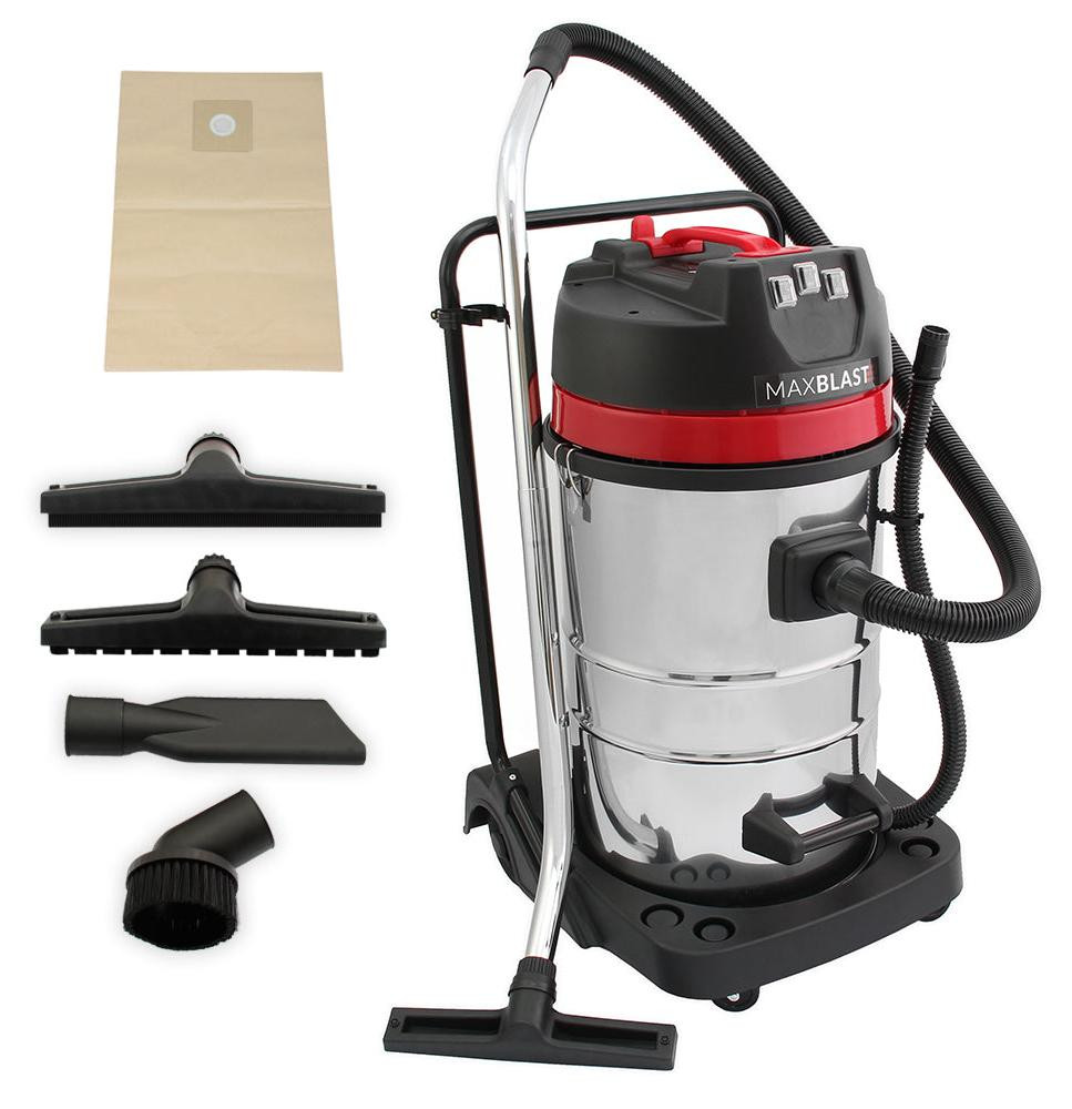 Monster Shop Industriële stofzuiger voor nat en droog gebruik, 80 liter