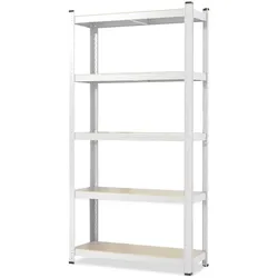 Schwerlastregal - Weiß - für Keller & Werkstatt - Gesamtlast: 875 kg-180 x 90 x 60 cm