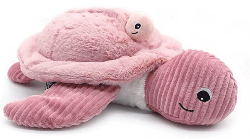 Les Déglingos Peluche géante Les Ptipotos : tortue Sauvenou maman et son bébé rose