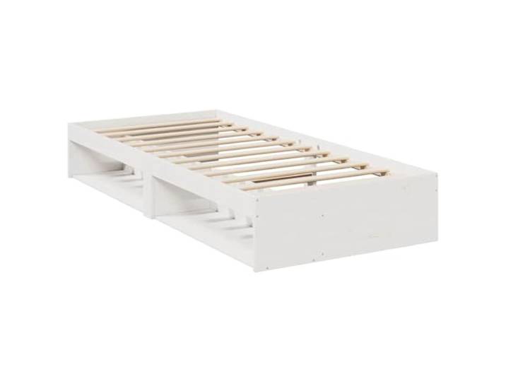 KTHLBRH Schlafsofa weiß 90 x 190 cm ohne Matratze Kiefernholz Stabile Struktur, Latten inklusive, Stauraum, täglicher Gebrauch, 100 kg