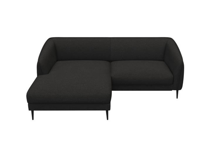 Modernes Ecksofa Fady Stoff Anthrazitgrau B 218 cm T 148.5 cm - Ecksofa