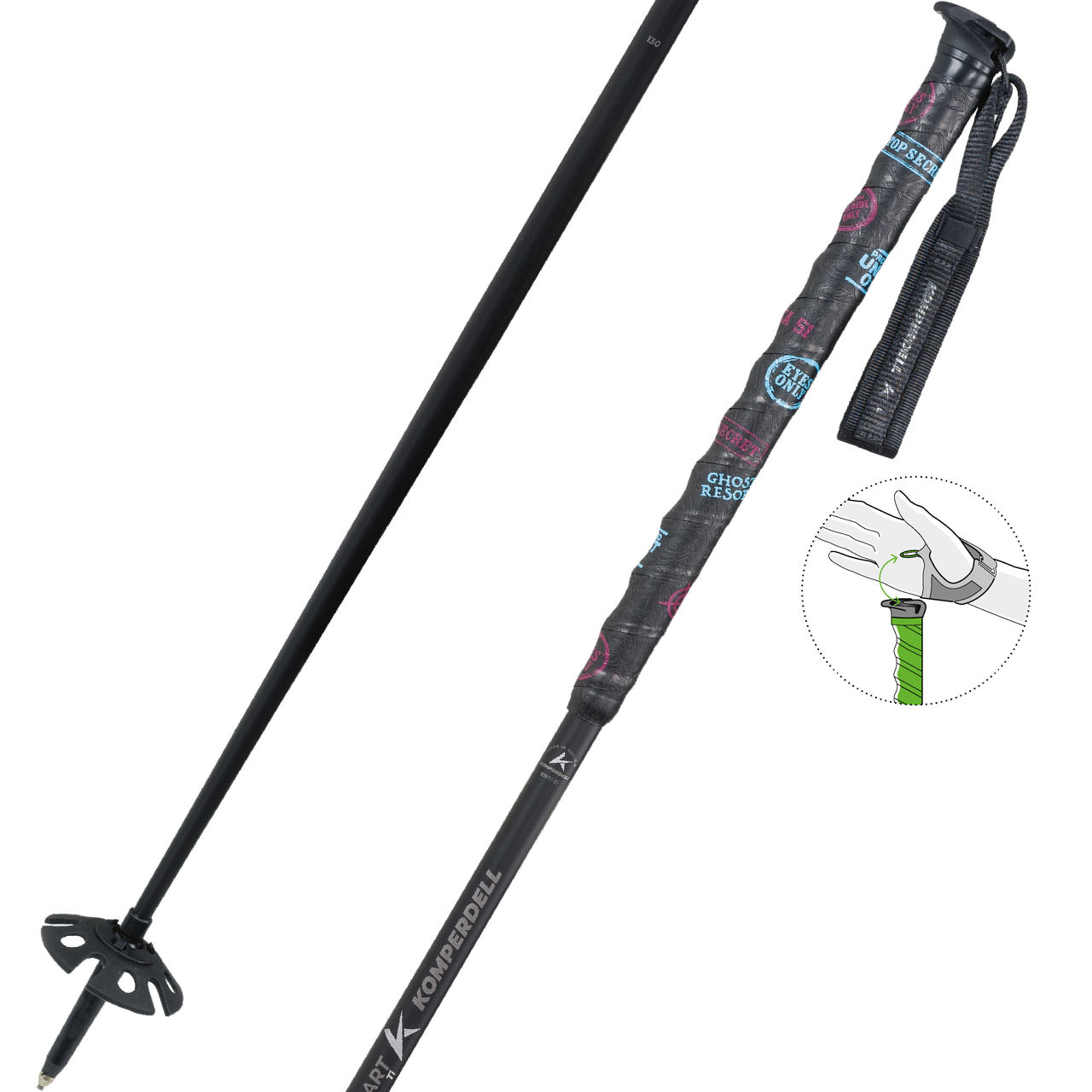 Komperdell Big Art TI Erlkönig ice blue/berry - 125 cm