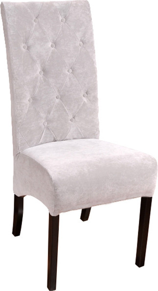 Set van 4 Chesterfield eetkamerstoelen met textiele bekleding
