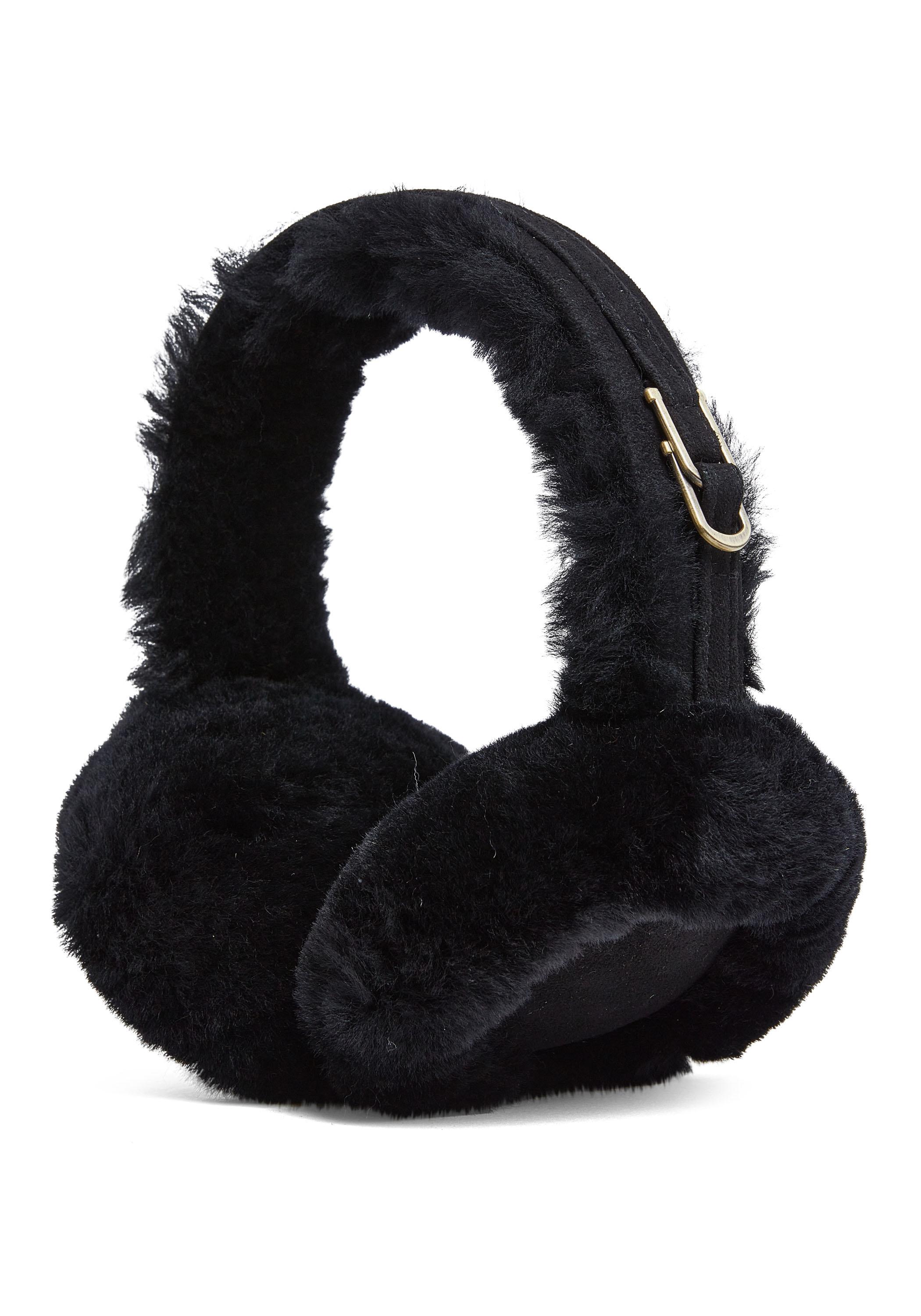 Dames Winter Superzachte Fluffy Zwarte Oorwarmers Warme en Gezellige Oorwarmers