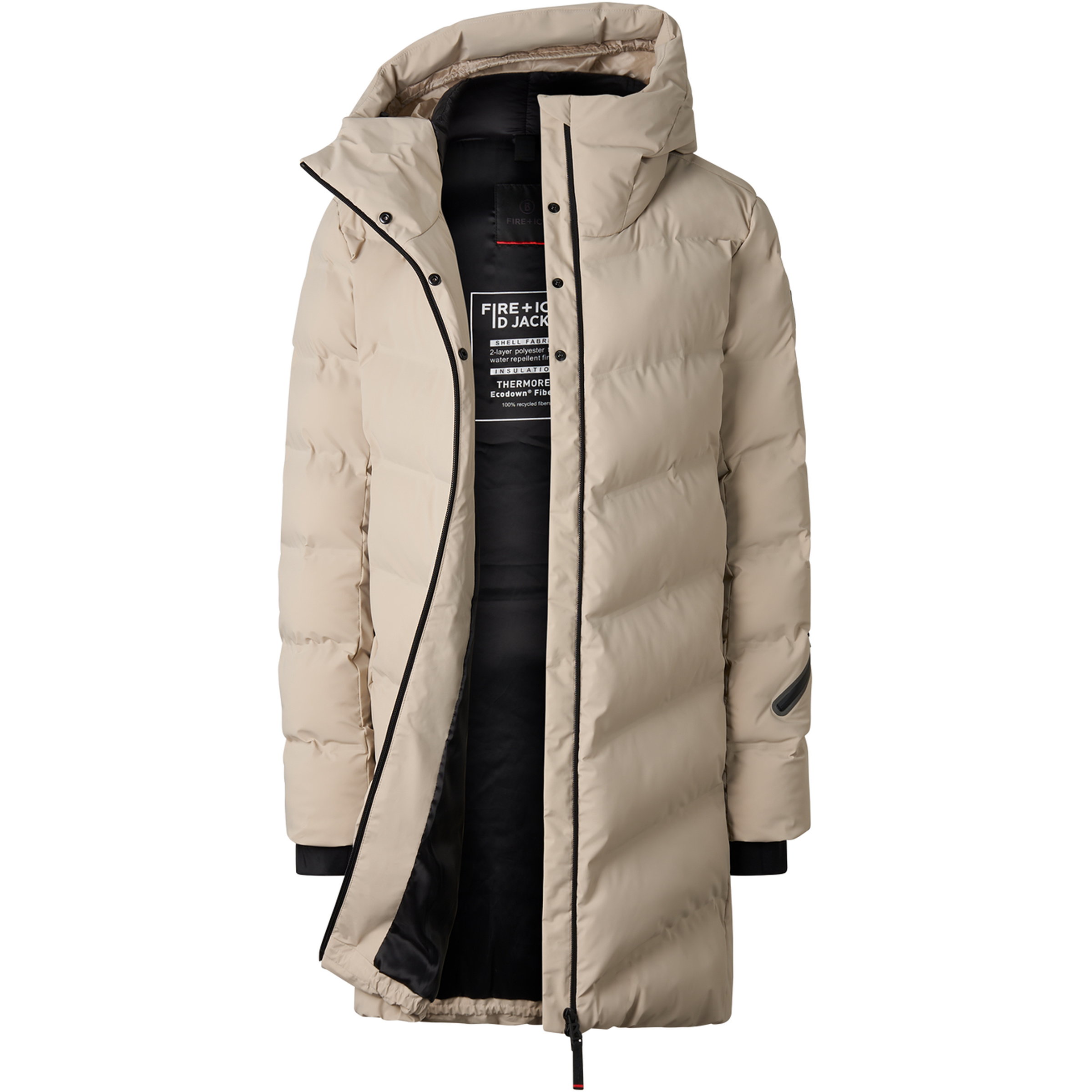 Bogner Fire&Ice Tec-Aen Parka Damen Winterjacke beige Größe L Lifestyle Wasserabweisend