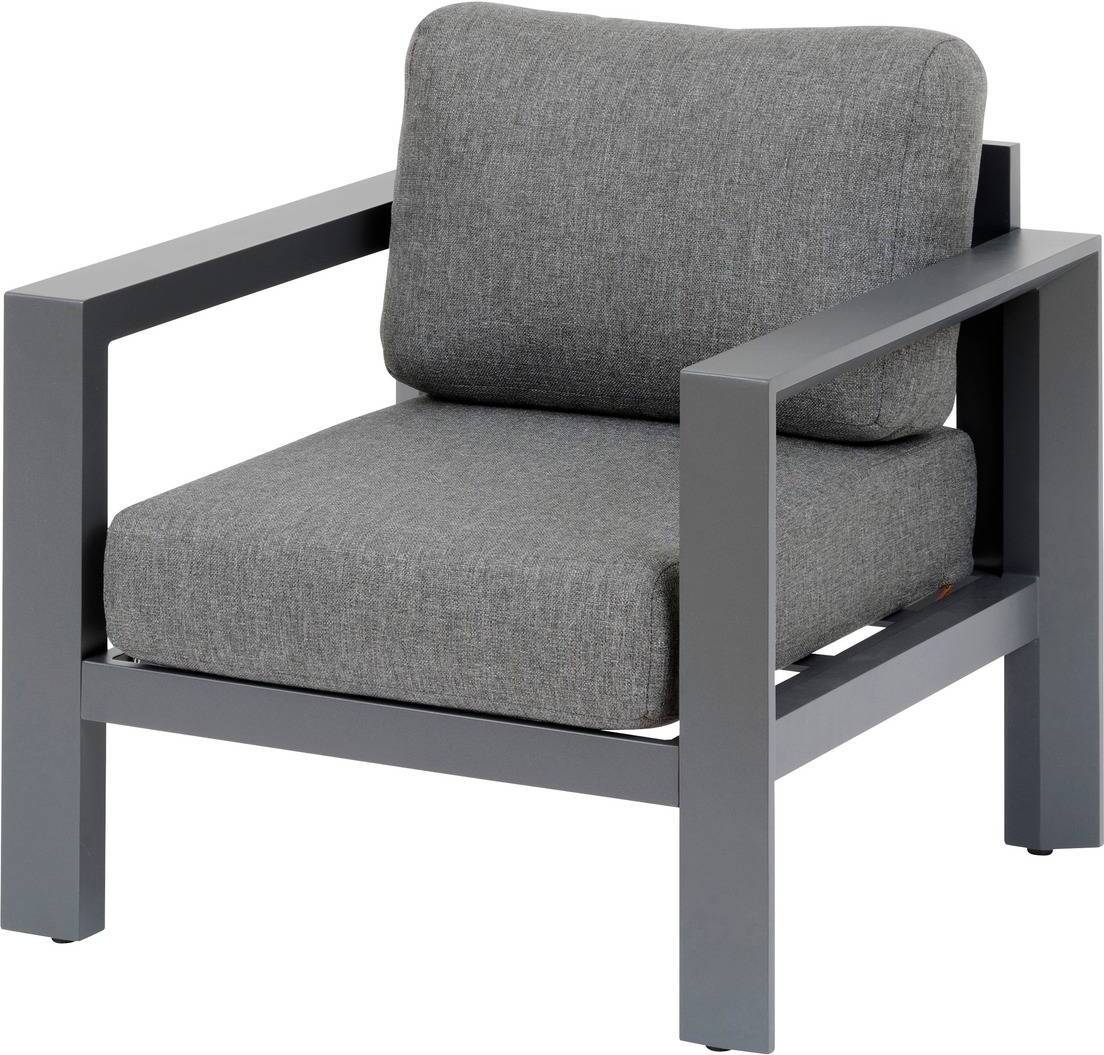 Gartenmöbel sessel "evasion" graphit polyester und aluminium - Hespéride