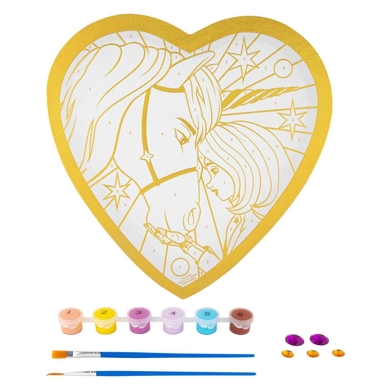 Grafix Unicorn Academy Malen nach Zahlen Folie Herzform (66570837)