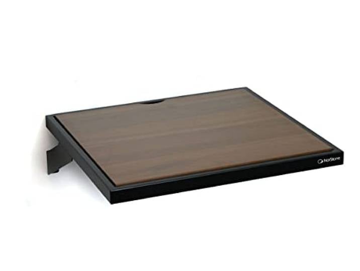 NorStone Esse WS Noir et Noyer - Étagère Mural pour Platine Vinyle