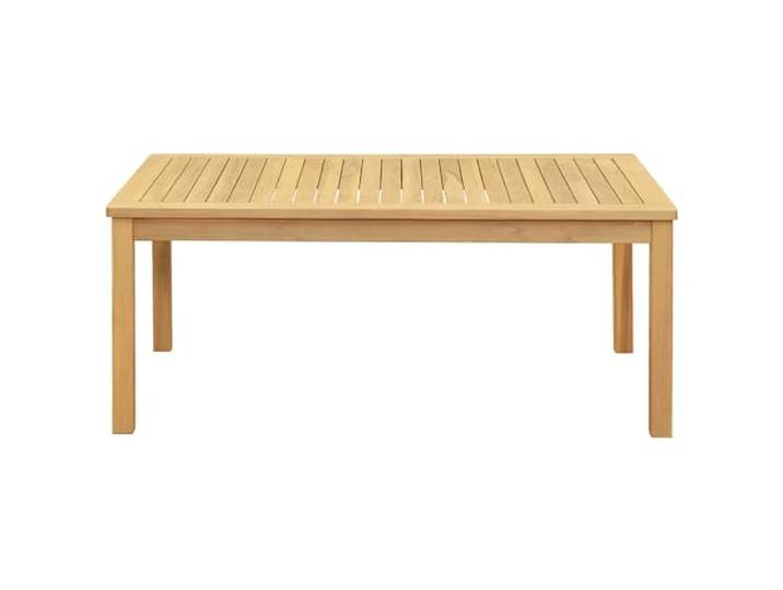 POUFGDR Couchtisch, Akazie, massiv, 110 x 60 x 45 cm Wetterfest, rustikaler Stil, Verwendung im Innen- und Außenbereich, natürliche Oberfläche, pflegeleicht