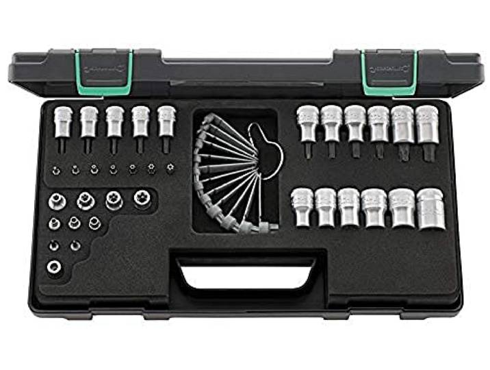 Stahlwille 98811908 Torx-Garnitur im robusten, stapelbaren ABS-Kunststoffkasten 34-teilig