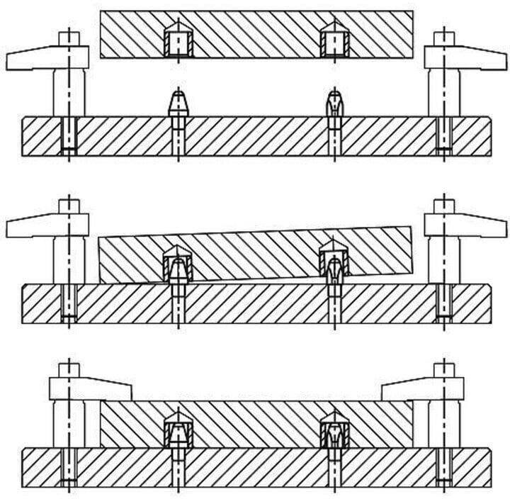 KIPP Aufnahmebolzen lange Ausführung Form C D1=20 D2=14 H=35,5 Werkzeugstahl (K1094.520)